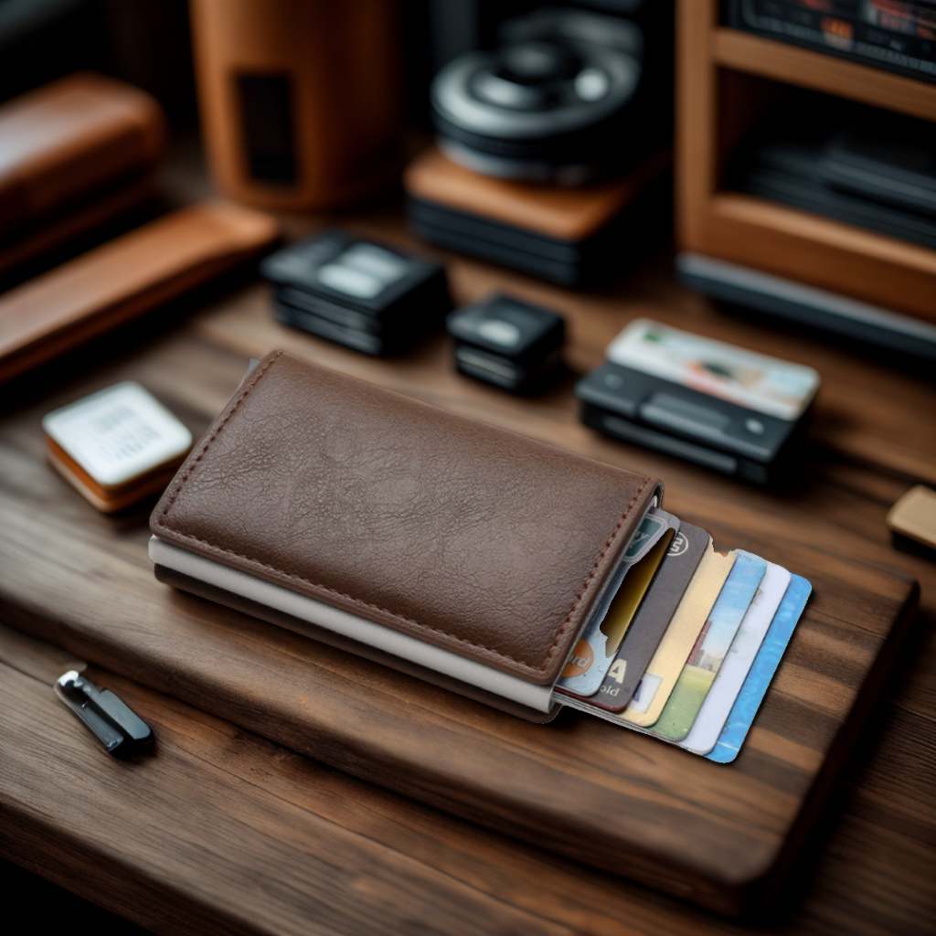 Porte Carte En Cuir Elegant