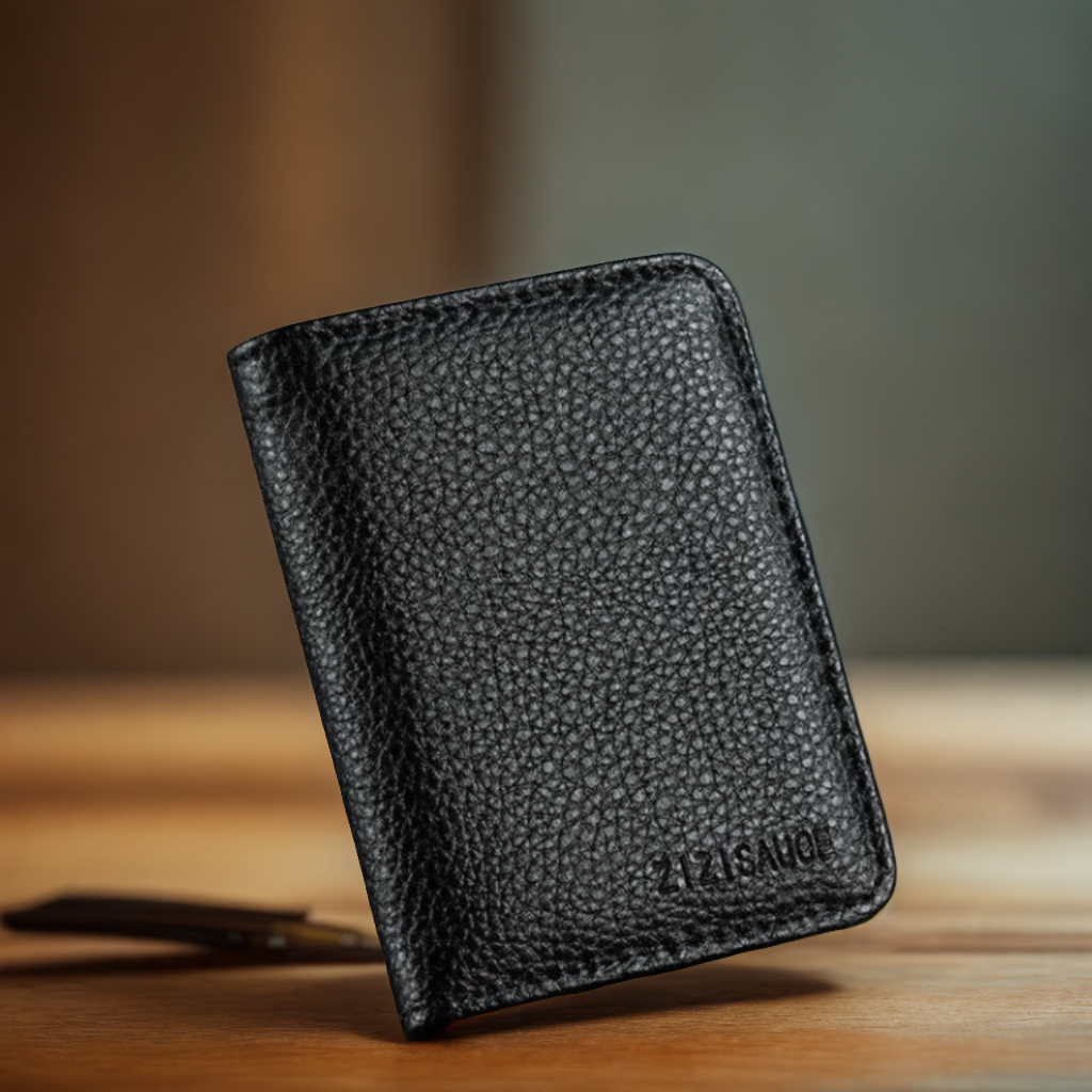 Porte Carte En Cuir Fin