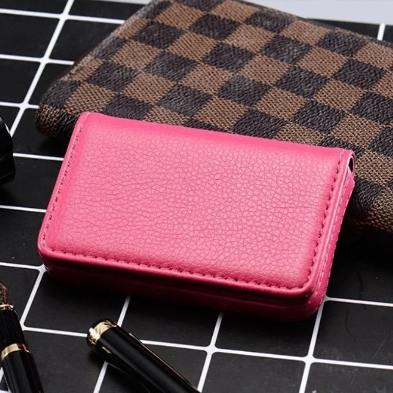 Porte Carte En Cuir Avec Pochette