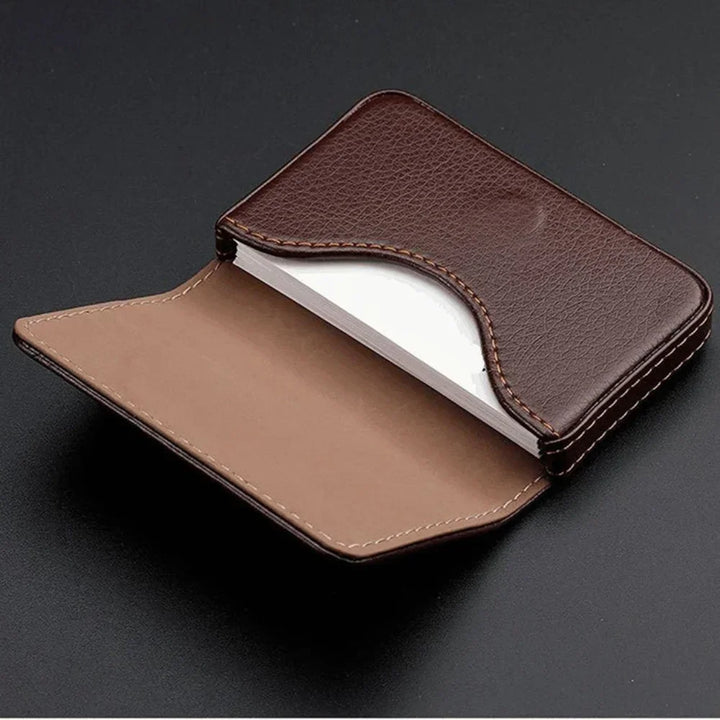 Porte Carte En Cuir Avec Pochette