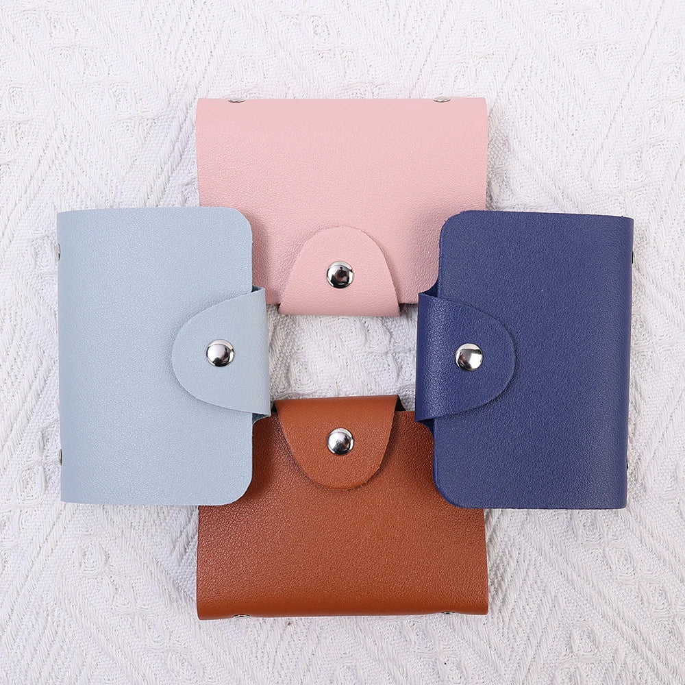 Porte Carte À Bouton Compact