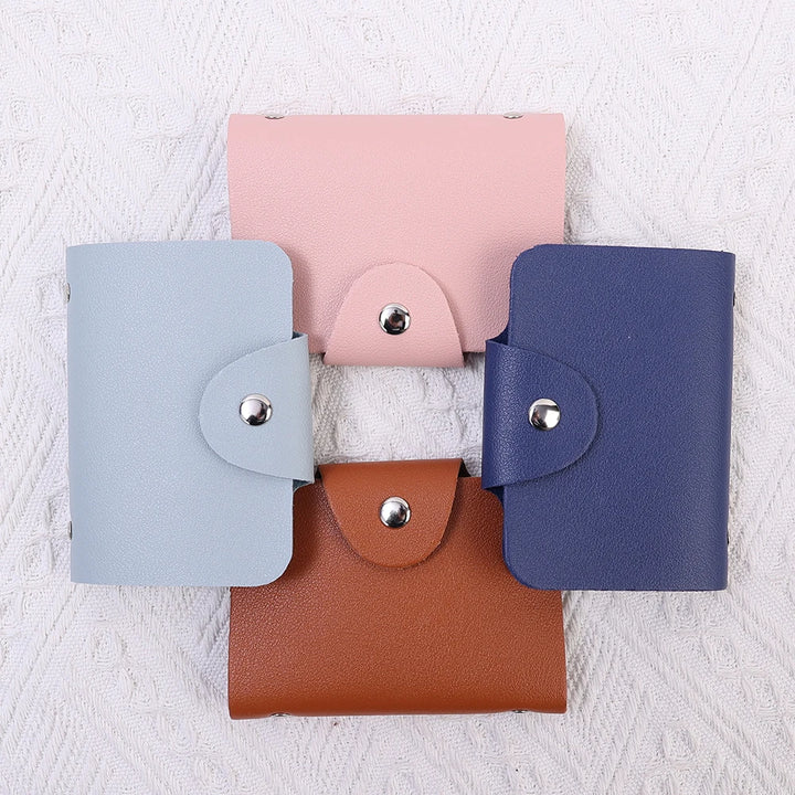 Porte Carte À Bouton Compact