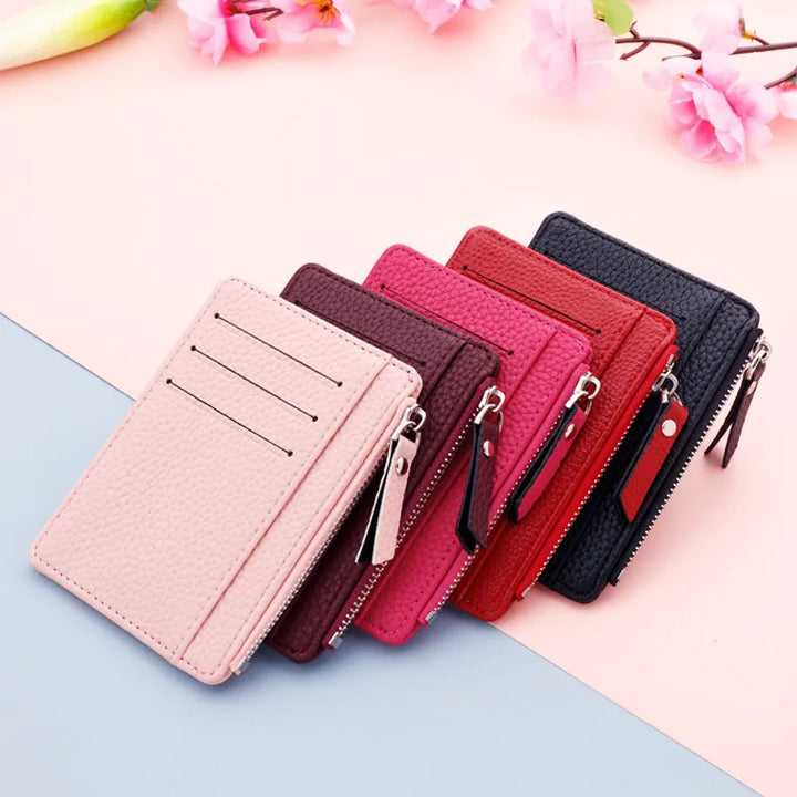 Porte Carte Zip En Cuir