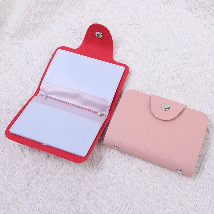 Porte Carte À Bouton Compact