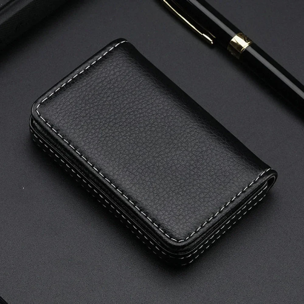 Porte Carte En Cuir Avec Pochette