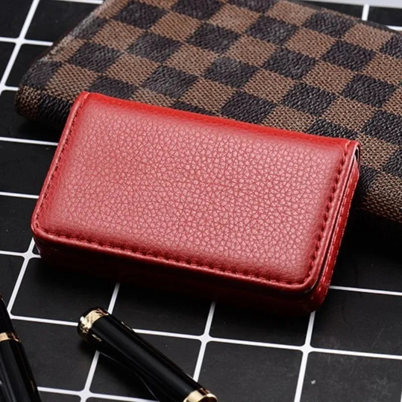 Porte Carte En Cuir Avec Pochette