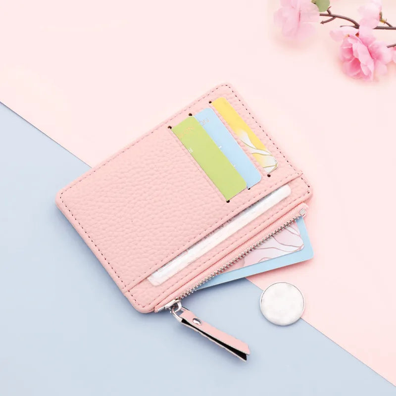 Porte Carte Zip En Cuir