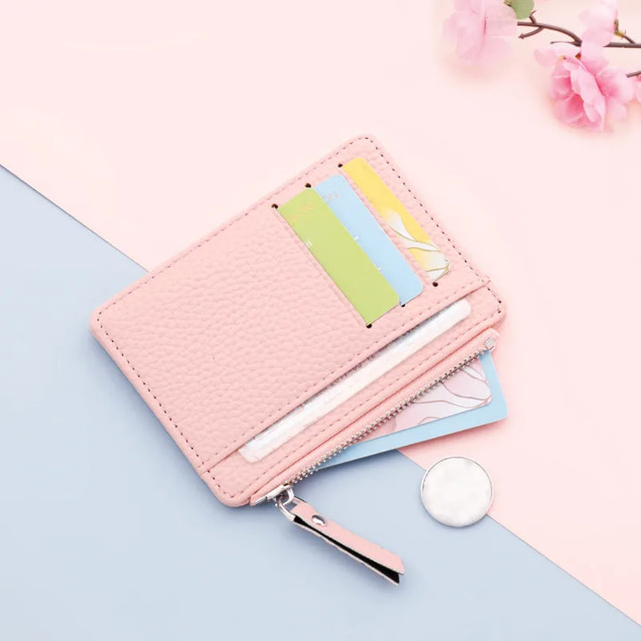 Porte Carte Zip En Cuir