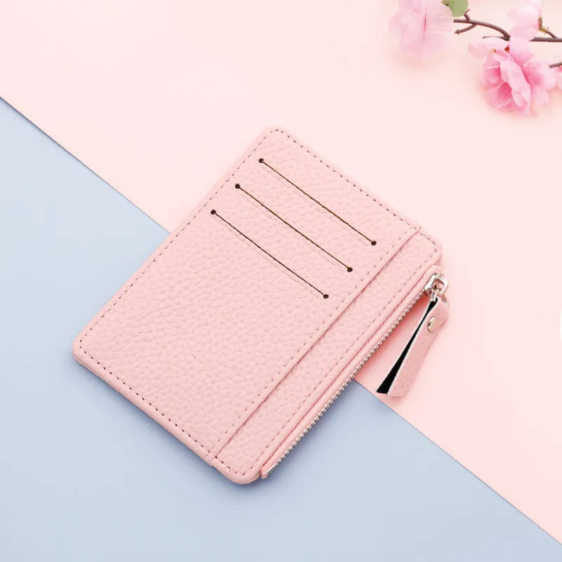 Porte Carte Zip En Cuir