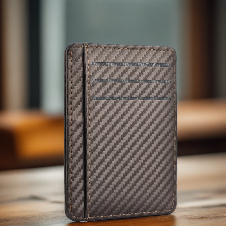 Porte Carte En Cuir Carbone