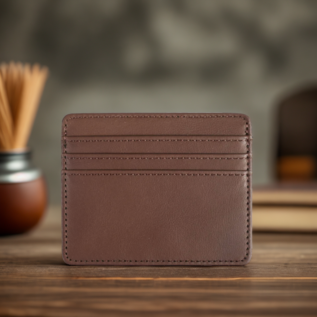 Porte Carte En Cuir Minimaliste
